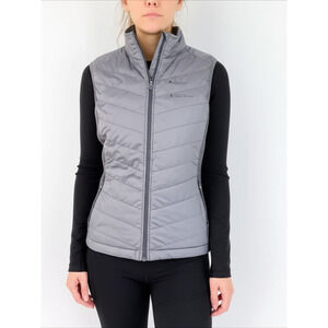 MOUNTAIN WAREHOUSE Womens US 6 Dark Gray Quilted Puffer Vest Full Zip Outdoor